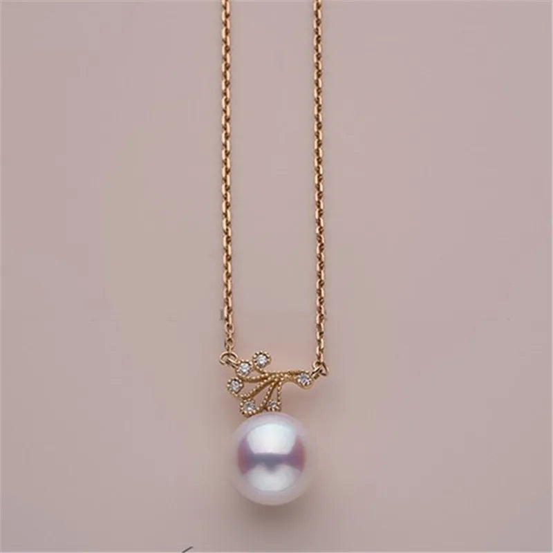 Party Punk Jewelry Sterling Silver Branch Pearl Necklace for Women