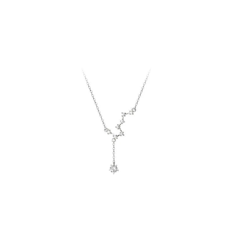 Big Dipper Zircon 925 Sterling Silver Necklace For Women