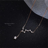 Big Dipper Zircon 925 Sterling Silver Necklace For Women