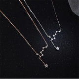 Big Dipper Zircon 925 Sterling Silver Necklace For Women