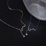 Big Dipper Zircon 925 Sterling Silver Necklace For Women