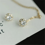 Punk Charm Necklace 925 Sterling Silver Zircon Jewelry for Women