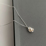 Punk Party Jewelry: Real 925 Silver Pearl Necklace for Women