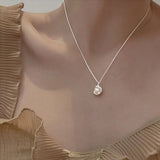 Punk Party Jewelry: Real 925 Silver Pearl Necklace for Women