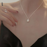 Punk Party Jewelry: Real 925 Silver Pearl Necklace for Women