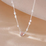 Punk Student Love Pearl 925 Silver Necklace For Women