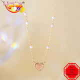 Punk Student Love Pearl 925 Silver Necklace For Women