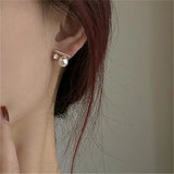 925 Silver 14K Filled Balance Beam Zircon Earrings