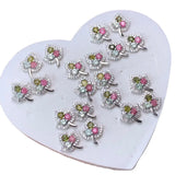 925 Silver Maple Leaves Tourmaline Earrings Charm Girl Gift
