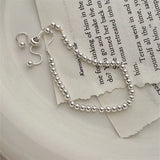 925 Sterling Silver Emerald Ball Chain Bracelet Wedding Jewelry Women