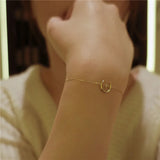 925 Silver Plate Zircon Moon Bracelet Wedding Party Jewelry
