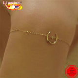 925 Silver Plate Zircon Moon Bracelet Wedding Party Jewelry