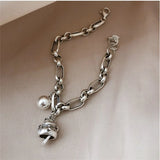 925 Sterling Silver Lucky Cat Bracelet for Women