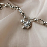 925 Sterling Silver Lucky Cat Bracelet for Women
