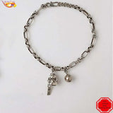 925 Sterling Silver Lucky Cat Bracelet for Women