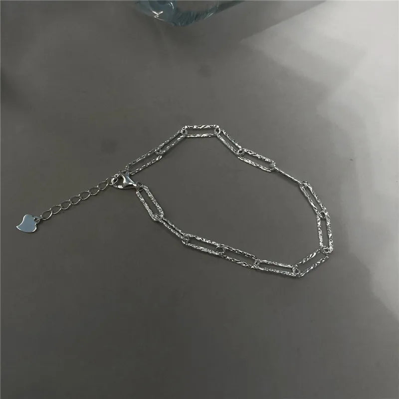 925 Silver Sparkling Shine Bracelet OL Style Wedding Jewelry For Women