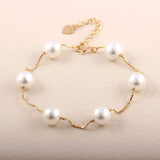 Pearl Beads Sterling Silver Bracelet for Women Party Jewelry