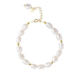 Pearl Beads Sterling Silver Bracelet for Women Party Jewelry