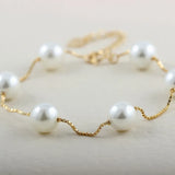 Pearl Beads Sterling Silver Bracelet for Women Party Jewelry