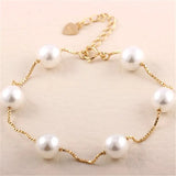 Pearl Beads Sterling Silver Bracelet for Women Party Jewelry