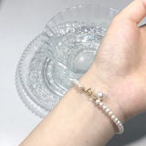 Round Pearl 925 Sterling Silver Bracelet Party Wedding Jewelry For Women