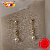 S925 Silver 14k Filled Tassel Pearl Earrings for Women
