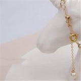 Round Pearl 14K Gold Bracelet - Party Jewelry for Women