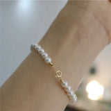 Round Pearl Bracelet 14K Gild Party Jewelry For Women