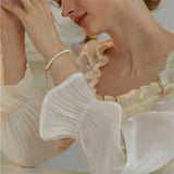Round Pearl Bracelet 14K Gild Party Jewelry For Women