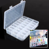 Adjustable 24 Grid Storage Box for Bead Rings Jewelry Organizer