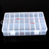 Adjustable 24 Grid Storage Box for Bead Rings Jewelry Organizer