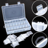 Adjustable 24 Grid Storage Box for Bead Rings Jewelry Organizer
