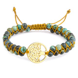 African Turquoise Tree Charm Bracelet for Women