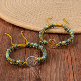 African Turquoise Tree Charm Bracelet for Women