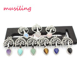 Water Drop Reiki Pendulum Chakra Healing Amulet Charms Jewelry 10Pcs