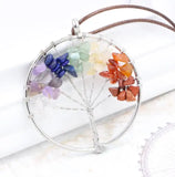Colorful Natural Stone Life Tree Necklace