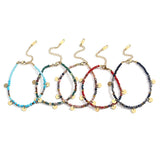 Gradient Beaded Crystal Bracelets for Women Girls Bohemian Bangles