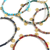 Gradient Beaded Crystal Bracelets for Women Girls Bohemian Bangles