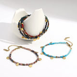 Gradient Beaded Crystal Bracelets for Women Girls Bohemian Bangles