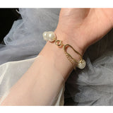 Baroque Pearl Charm Bracelet Women Freshwater Pearl Beads Jewelry