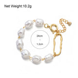 Baroque Pearl Charm Bracelet Women Freshwater Pearl Beads Jewelry