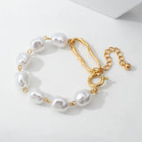 Baroque Pearl Charm Bracelet Women Freshwater Pearl Beads Jewelry