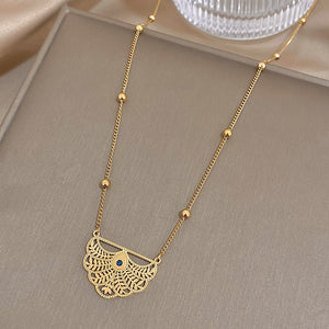 Punk Peacock Tail Bracelet Necklace For Women