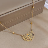 Punk Peacock Tail Bracelet Necklace For Women