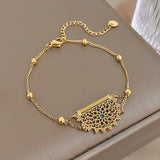 Punk Peacock Tail Bracelet Necklace For Women
