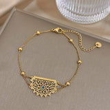 Punk Peacock Tail Bracelet Necklace For Women