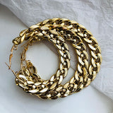 Punk Oversized Hoop Earrings Twisted Circle Loop for Women