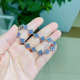 Aquamarine Spinel Bracelet Plated Flower String Jewelry
