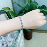 Light Bracelet Spinel Sapphire Synthetic Gemstone Inlaid