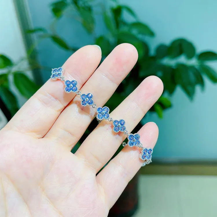 Light Bracelet Spinel Sapphire Synthetic Gemstone Inlaid